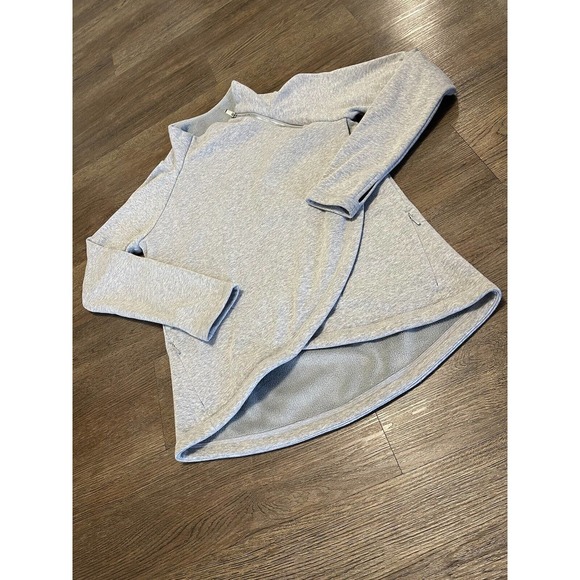 Athleta Super Soft Mock Turtleneck Wrap Sweatshirt w/ Pockets sz XS - Picture 2 of 6